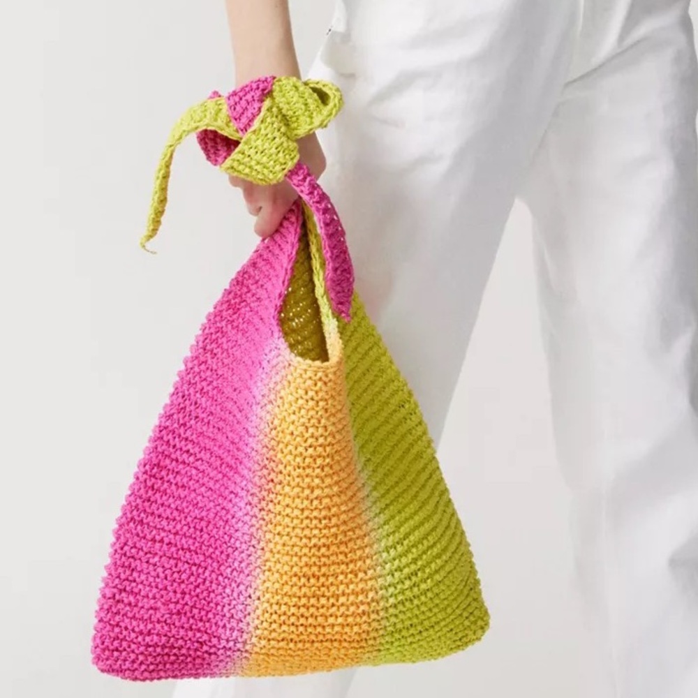 UO NWOT Monaco Tie-Dye Raffia Hobo Bag